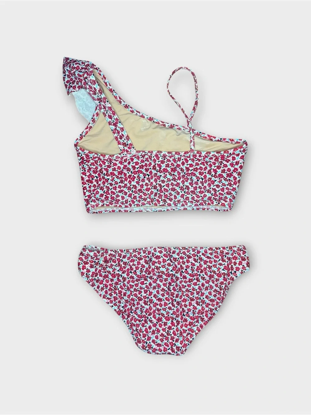 Crewcuts Red Ditsy Floral 2 Piece Swimsuit